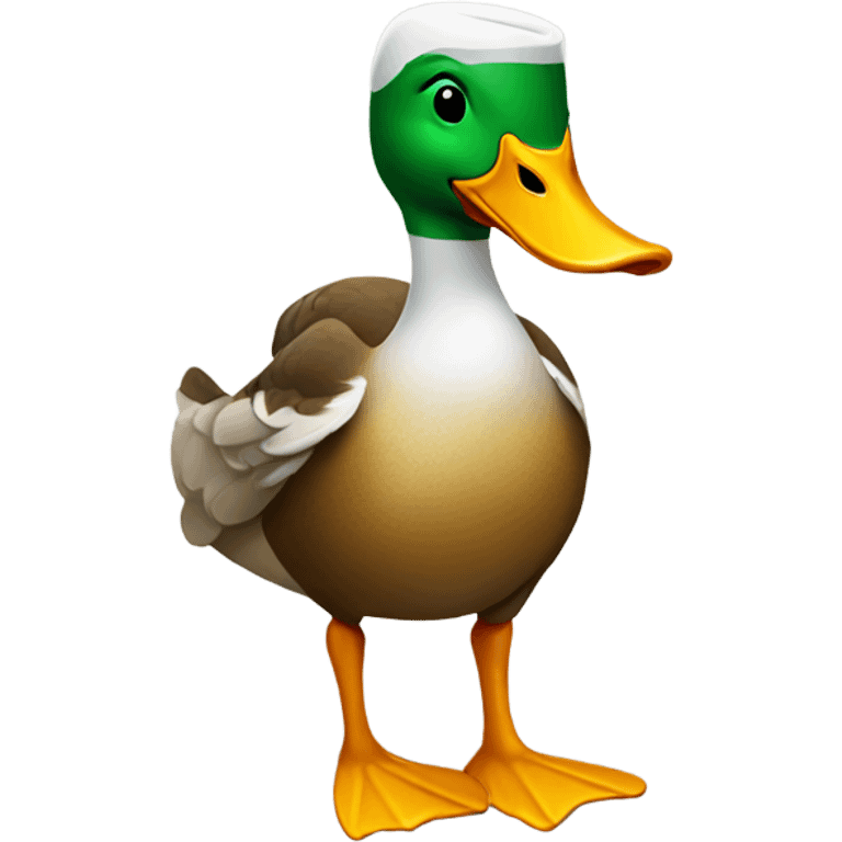 Duck drinking beer emoji