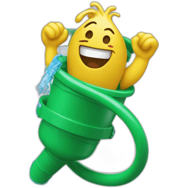 Water splashing from a gardenhose emoji