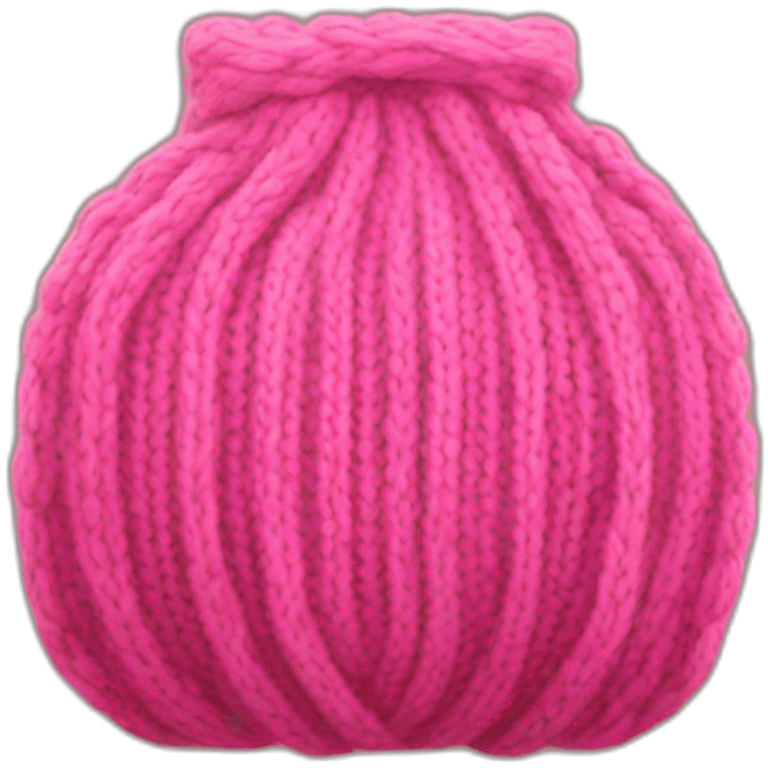 Knit de couleur rose emoji