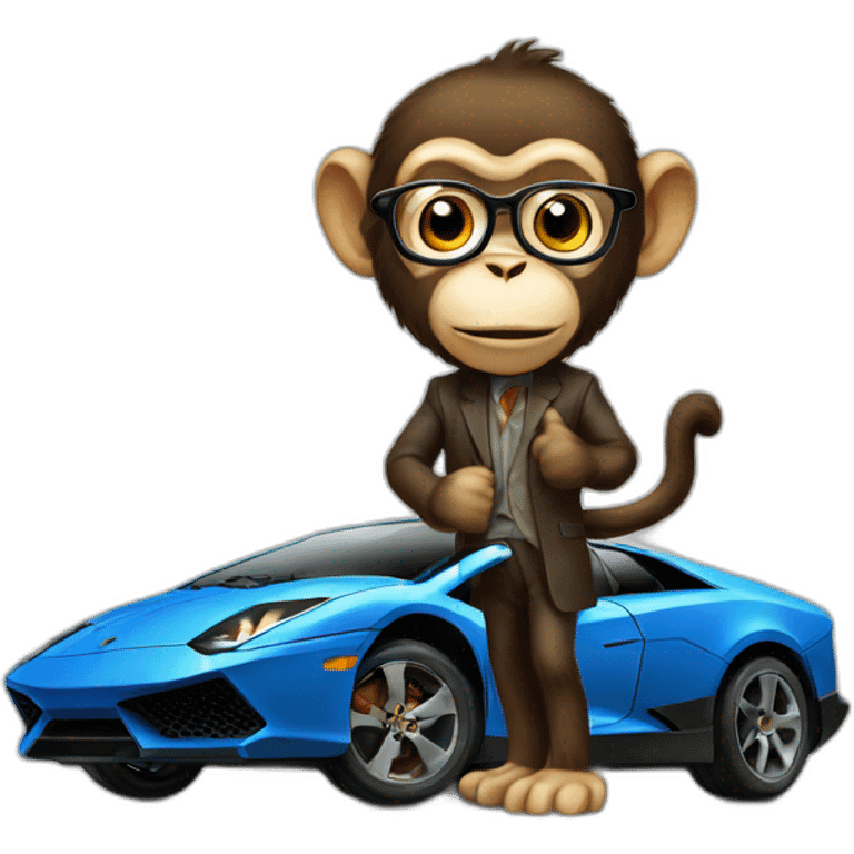 professor monkey with a lambo 2 emoji