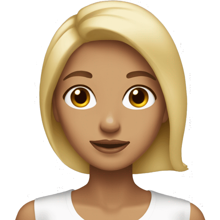 Girl serving breakfast tan skin blonde hair emoji