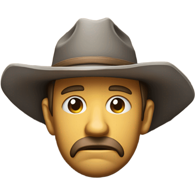 Sad cowboy emoji