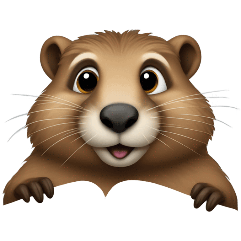 Groundhog reading a book emoji