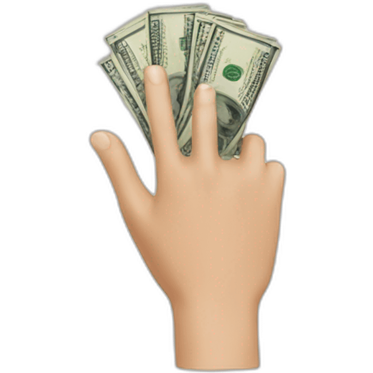 hand with money emoji