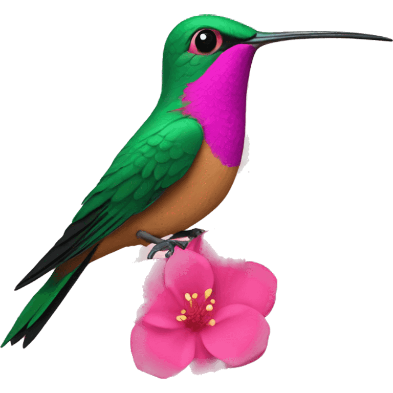 Colibrí rosa emoji