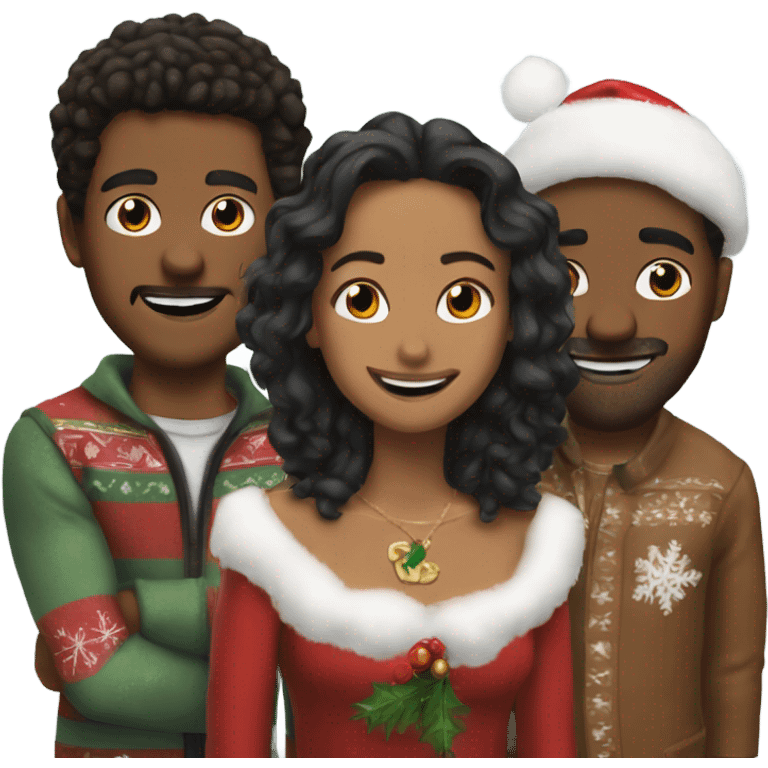 Me Christmas with Charly and Norris emoji