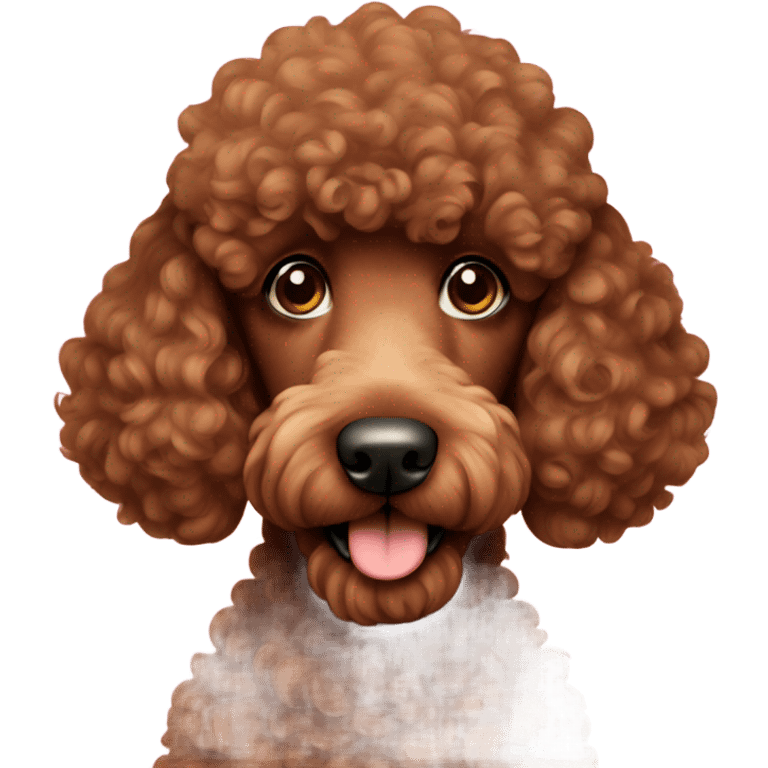 Brown poodle emoji