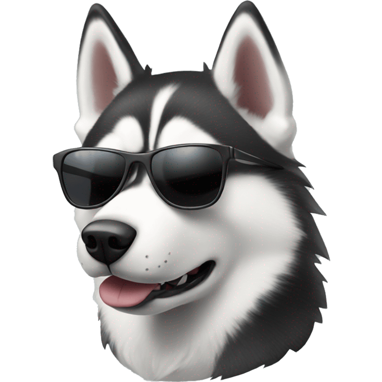 husky wearing sunglasses  emoji