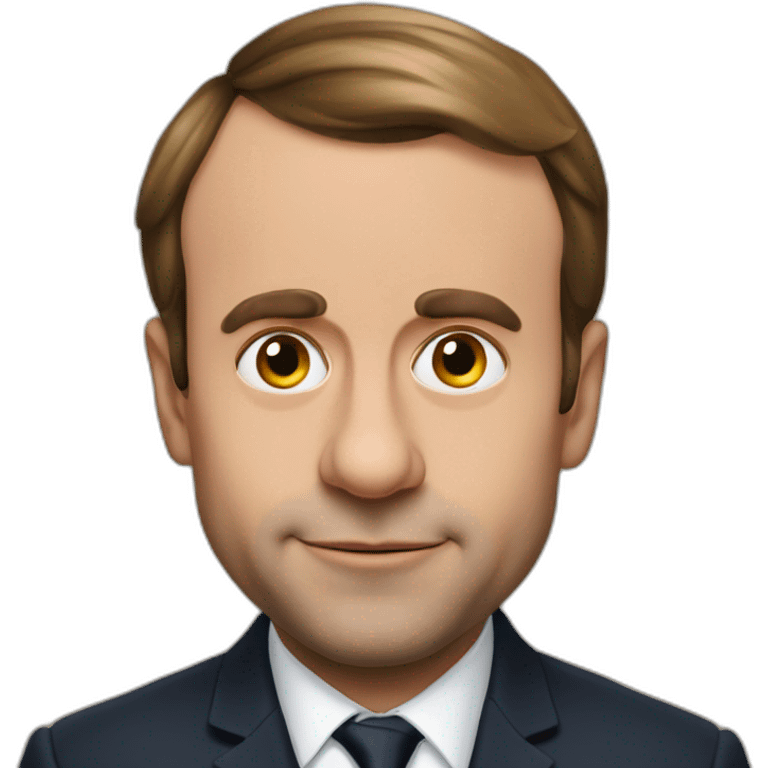 emanuel macron with a pig nose emoji