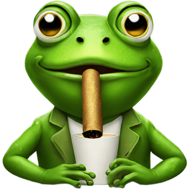 frog smoking emoji