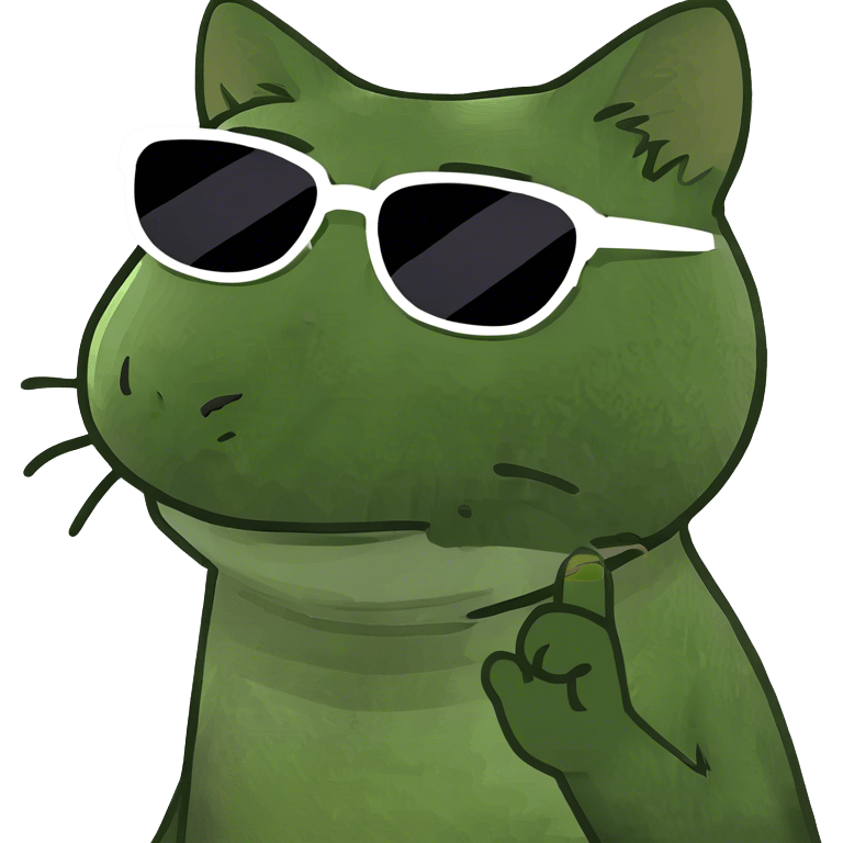 Cat with sunglasses emoji