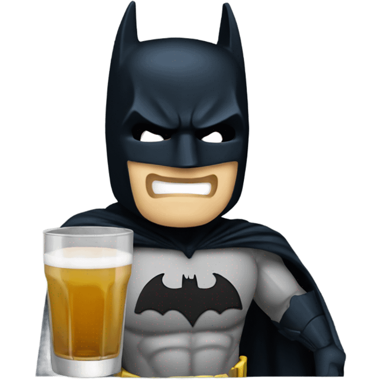 Batman drinking liquor emoji