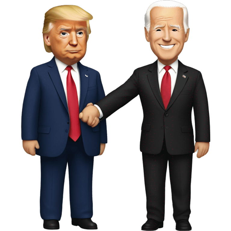 trump and Joe biden holding hands emoji