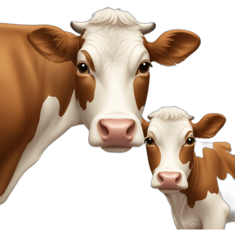 Cow and calf emoji