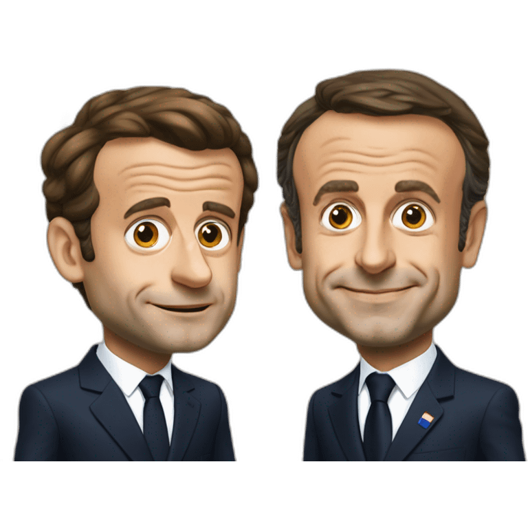 Emmanuel Macron swap face with Sarkozy emoji