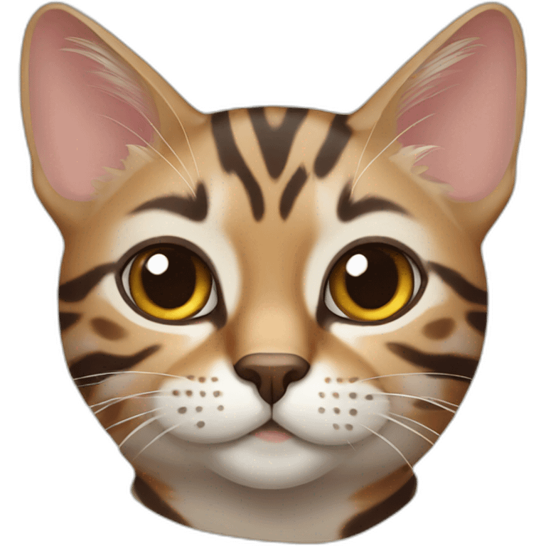 European cat bengal style emoji