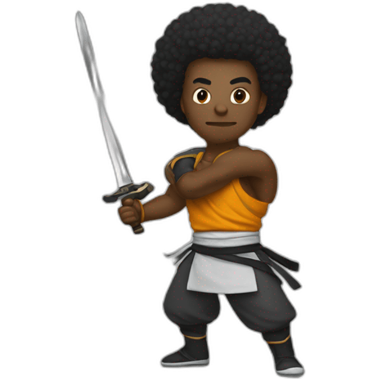 afro-black-shaolin-with-big-swords emoji