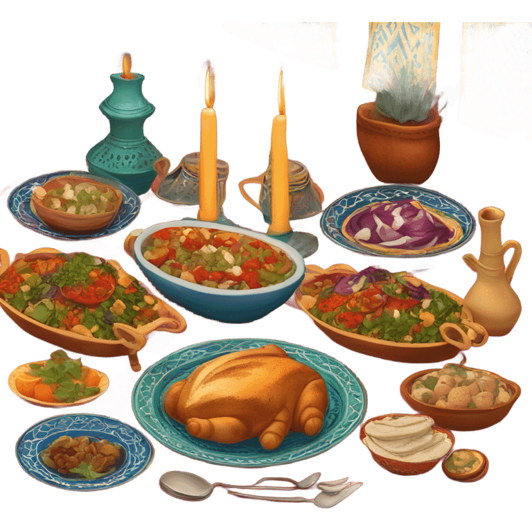 Moroccan Shabbat dinner  emoji