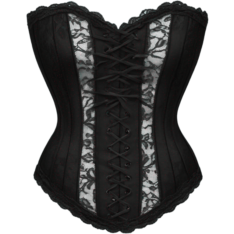 black lace corset emoji