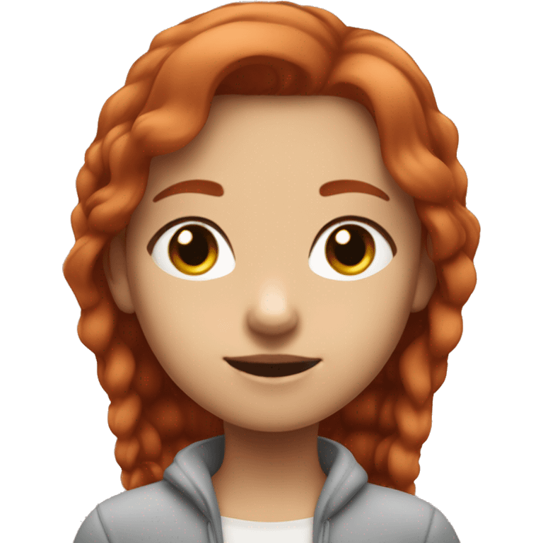 Red-Haired-light-skinned-girl-petting-black-poner anima  emoji