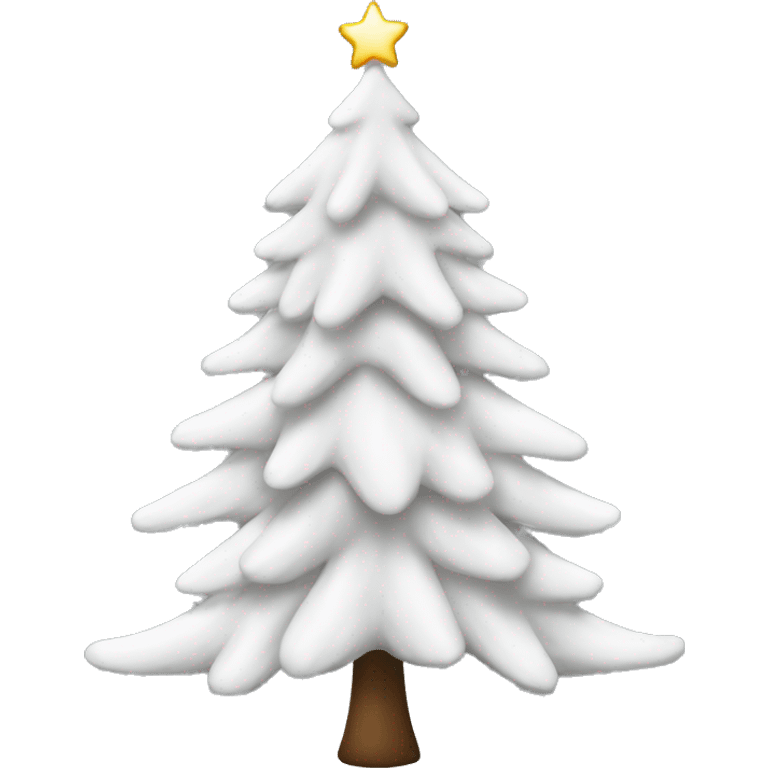 Cristmas tree white emoji