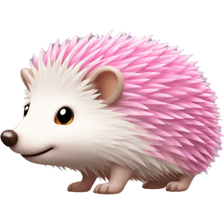 a hedgehog with pink butterfly shiny wings and pink nose emoji