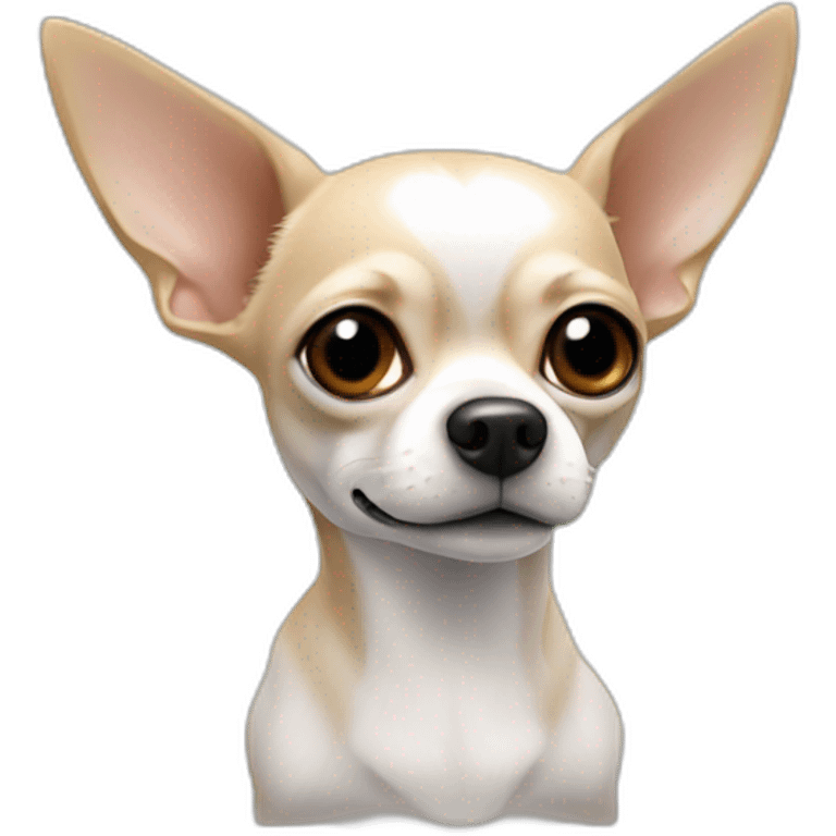 Un chihuahua à poil blanc court emoji