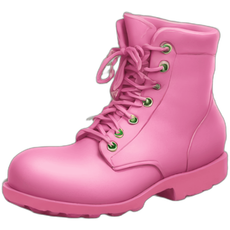 pink boot on top of a pile of cash emoji