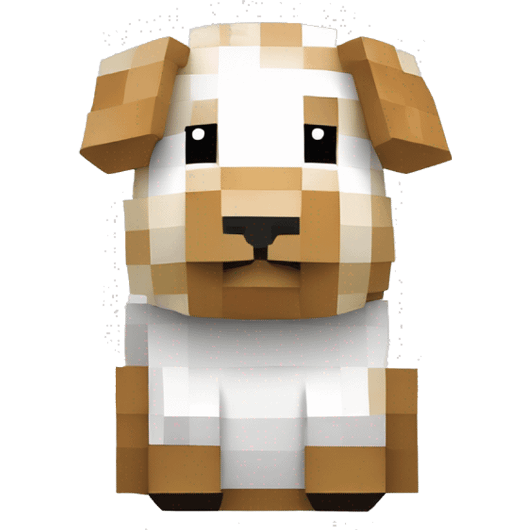 Minecraft style statue of a guineapig emoji