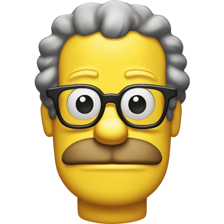 Homer Simpson in glasses and moustache emoji