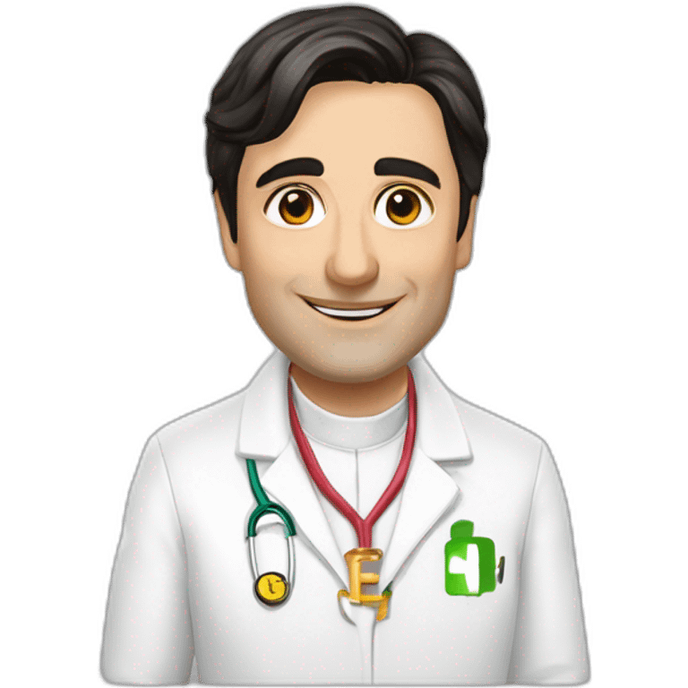 Andrea Montella blessing like a bishop in medical white coat emoji