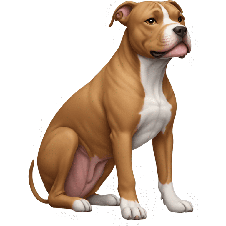 pitbull in seated position  emoji