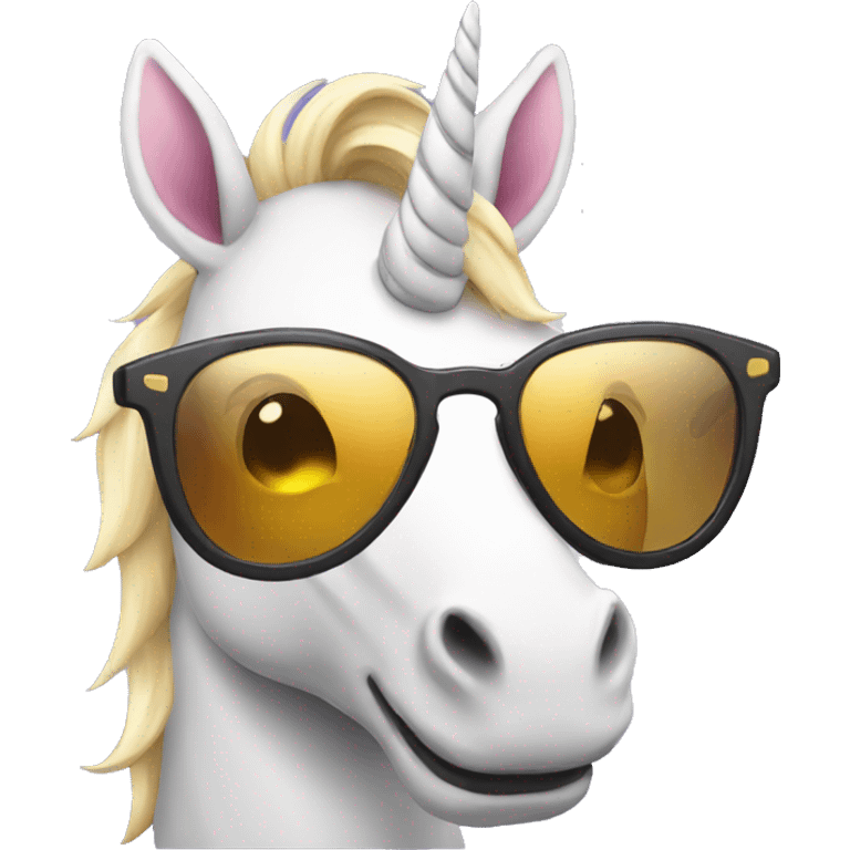 Unicorn with sunglasses emoji emoji