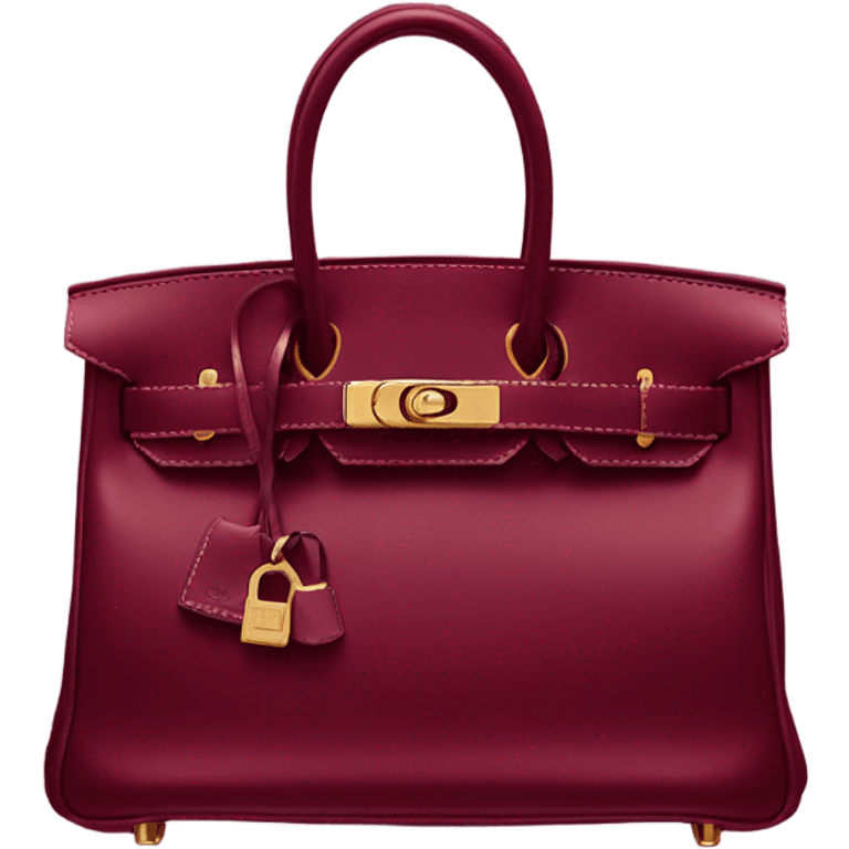 Birkin Hermes bag in wine red emoji