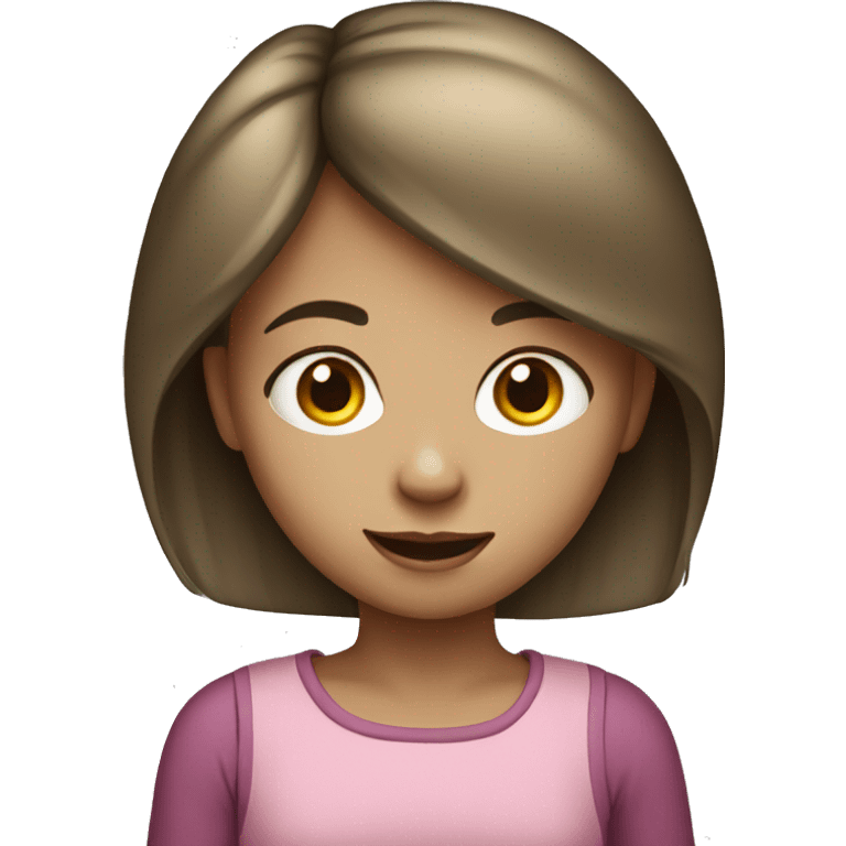 Girl playing ipad emoji