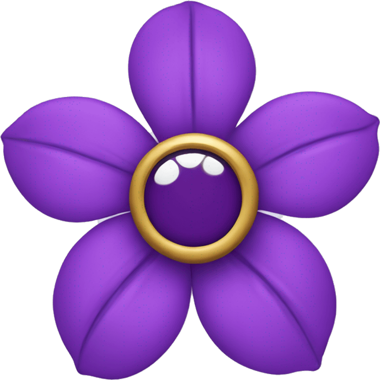 Purple flower with crown  emoji