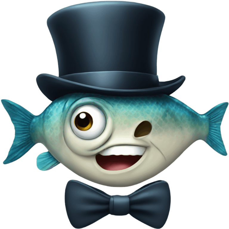 Fish with a bowler hat emoji