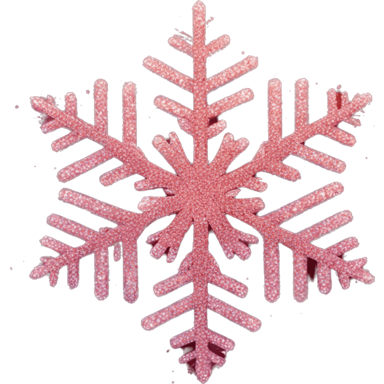 Deep Red glitter snowflake emoji