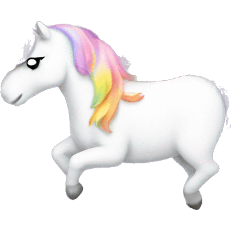 Unicorn with rainbow and poop emoji