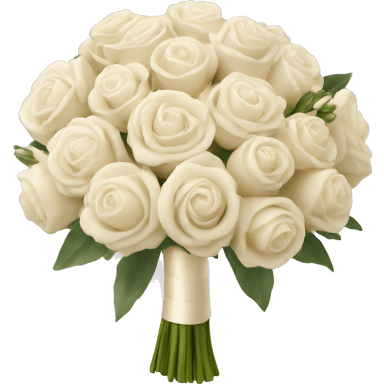 Wedding Bouquet in color cream emoji