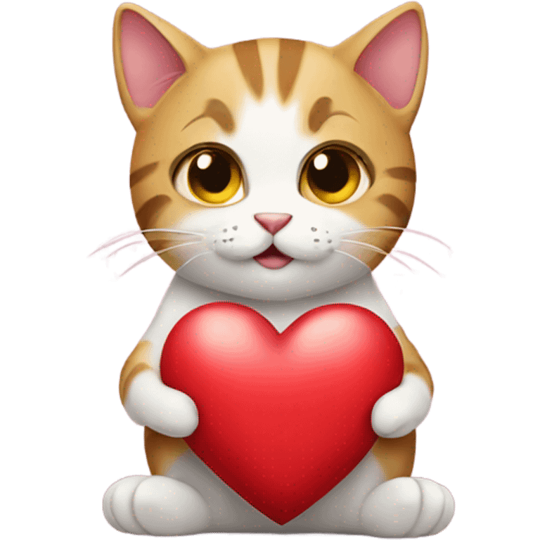 cat holding heart emoji