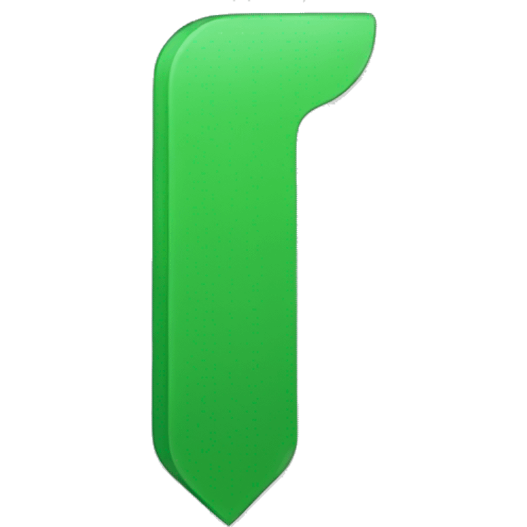 Bookmark for an app, icon gray with green, simple stroke emoji