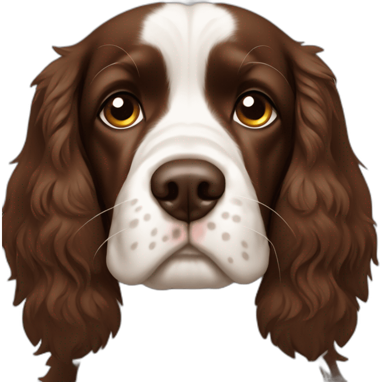 Brown Springer spaniel sad emoji