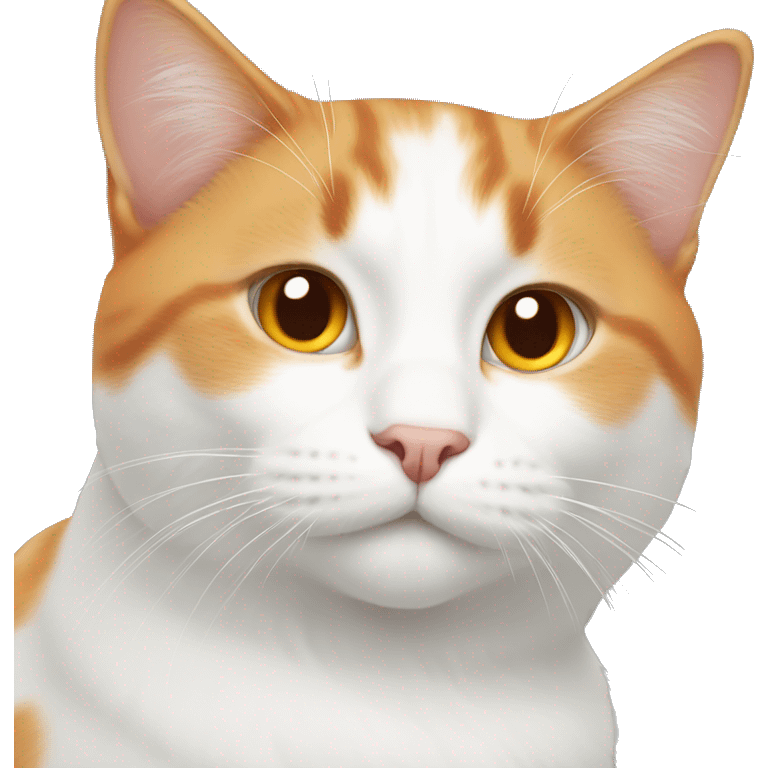 White and orange cat emoji