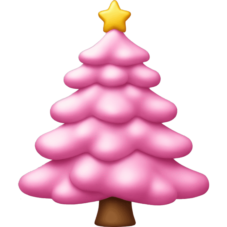 Pink sugar color Christmas tree emoji