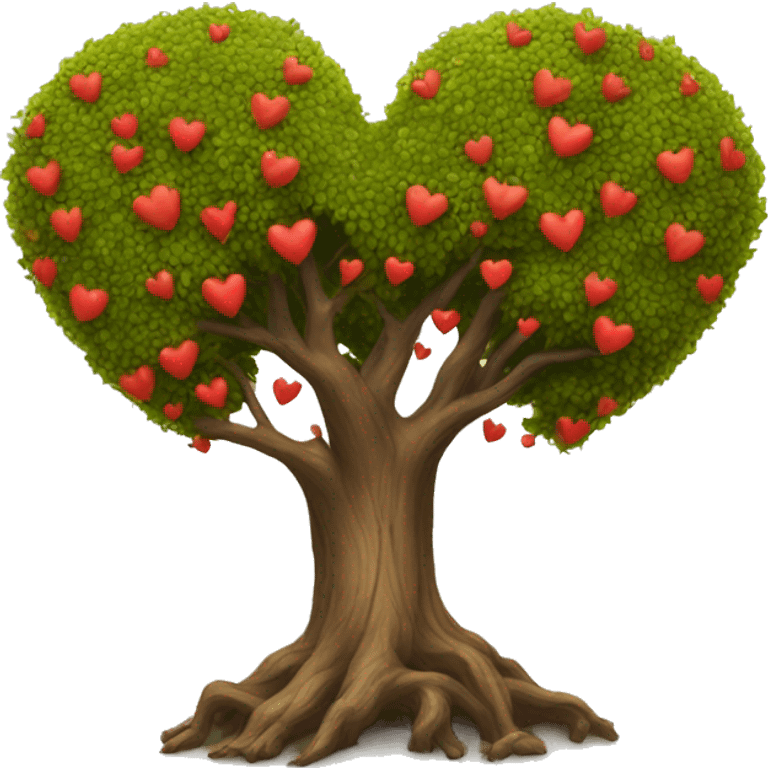 Heart shaped tree emoji