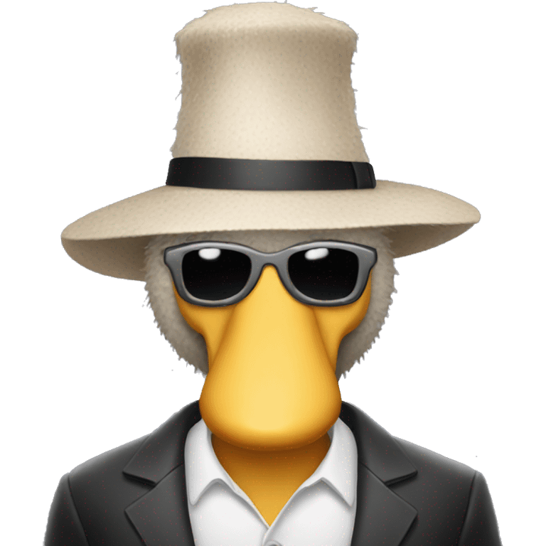 man in ostrich suit emoji