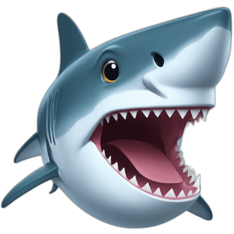 Requin qui mange manguee emoji