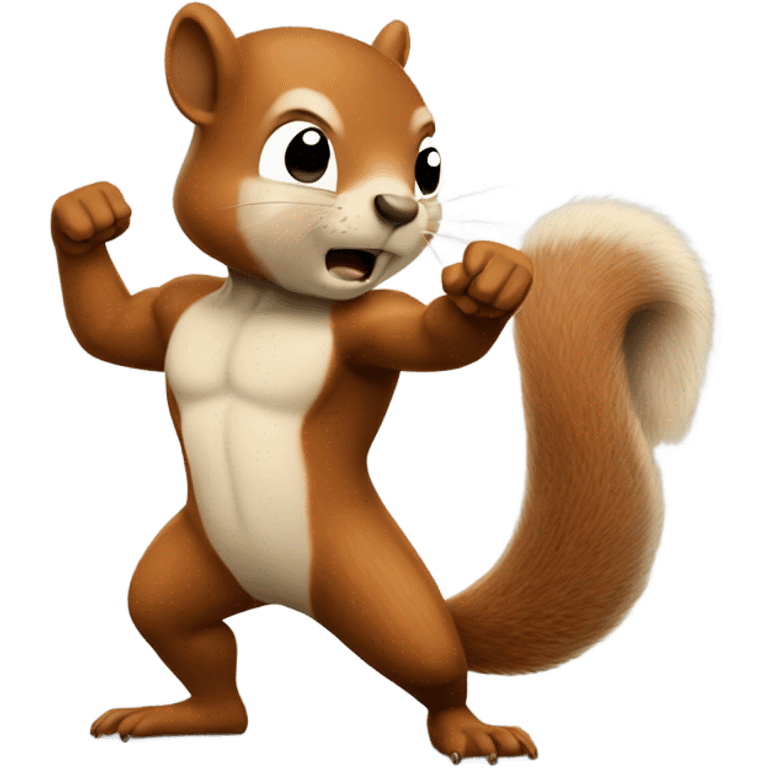 A squirrel that fights MMA emoji