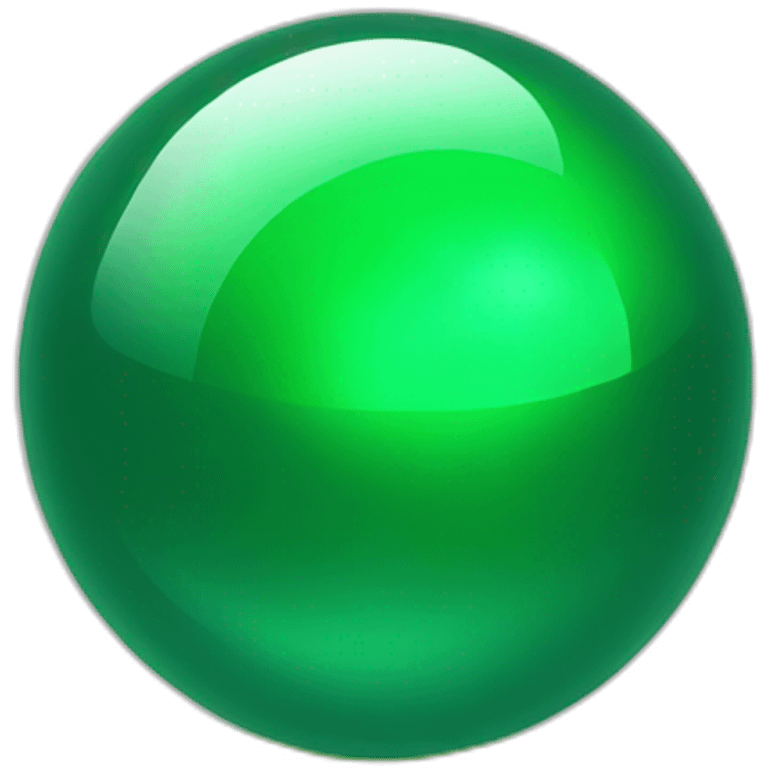 green shiny sphere emoji